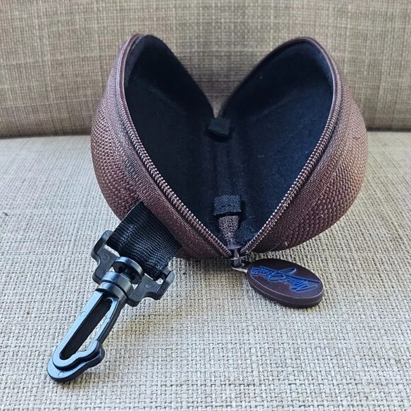 Maui Jim Glasses Case Brown Semi Hard Case Zip Around Case only - Picture 9 of 10